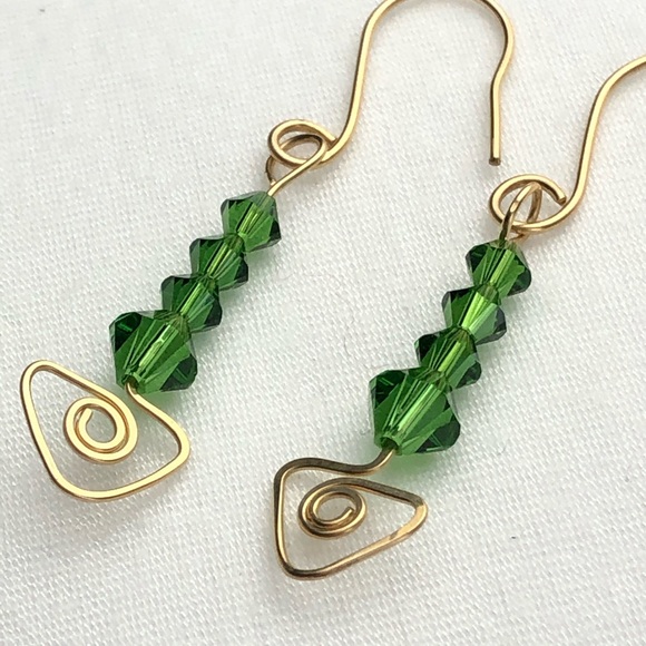 🐷 Handmade Wire Wrapped Earrings - Picture 3 of 5